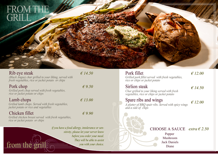 The Britannia Bar Resataurant menue Grilled Dishes img